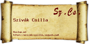 Szivák Csilla névjegykártya