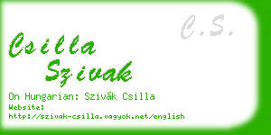 csilla szivak business card
